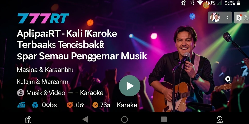 Tampilan antarmuka aplikasi 777RT yang intuitif untuk karaoke.