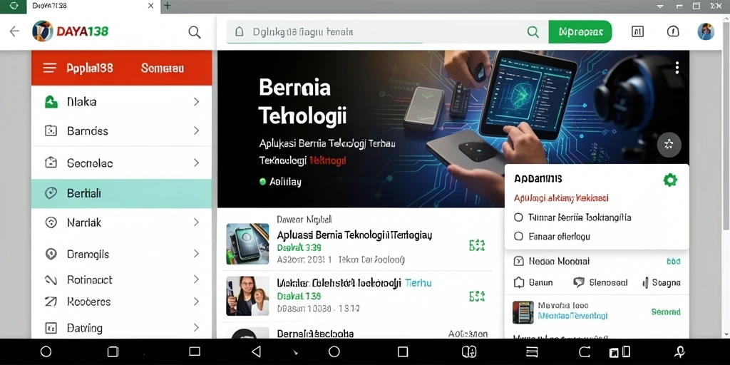 Tampilan antarmuka aplikasi DAYA138 yang informatif dan menarik.