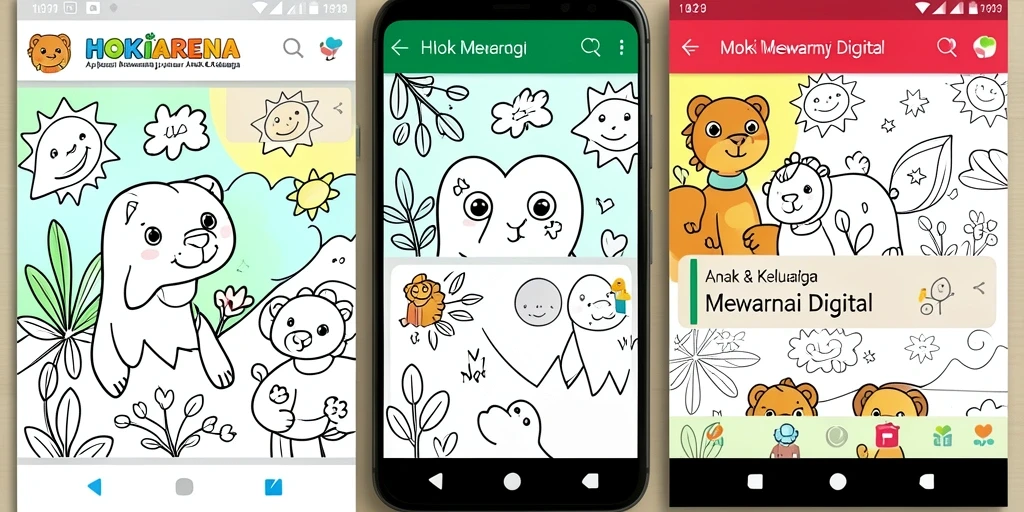 Tampilan antarmuka HOKIARENA yang ramah anak dan menarik.