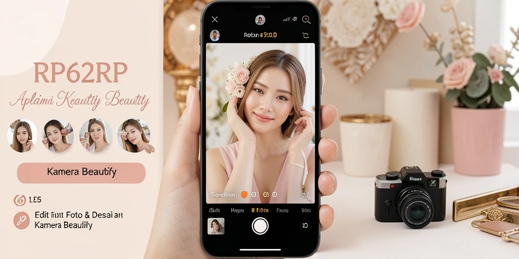 Antarmuka RP62RP yang intuitif dan fitur edit foto modern.