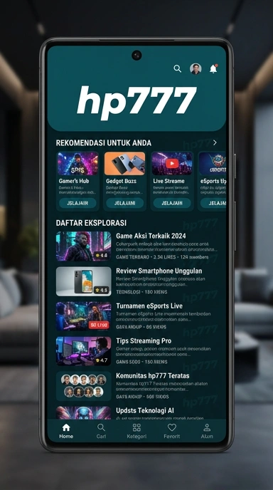 Tampilan katalog aplikasi hp777
